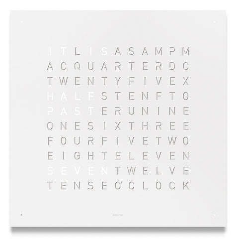 QLOCKTWO Classic White Pepper Wall Clock 45cm FCENWHPC