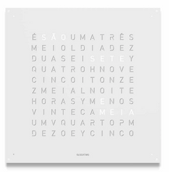 QLOCKTWO Large White Pepper Wall Clock 90cm LG4ENWHPC