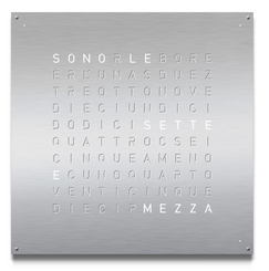 QLOCKTWO Large Stainless Steel Wall Clock 90cm LG4ENSS