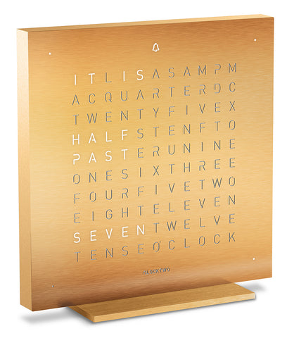 QLOCKTWO Touch Golden Legend Table Clock 13.5cm T4GENGD