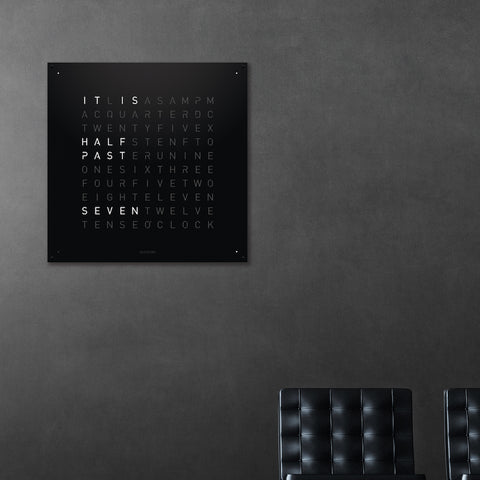 QLOCKTWO Earth 90 Black Pepper Wall Clock Watch