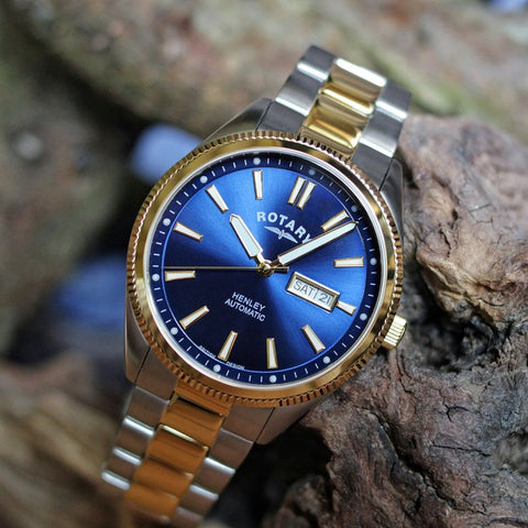 Rotary Watch Henley Two Tone Gold PVD Mens