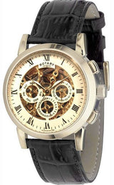 Rotary Watch Gents  Skeleton Strap S GS02375/01