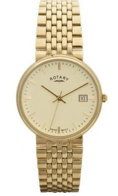 Rotary Watch Elite Gents 9ct Gold Case Watch S GB11529/0