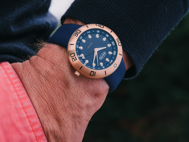 Ikepod Seapod GMT Bronze Evan Blue Limited Edition Watch