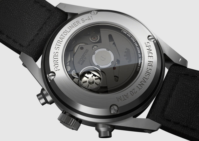 Fortis Stratoliner Cool Grey Aviator Strap Watch