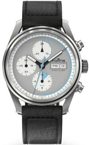 Fortis Watch Stratoliner Cool Grey Aviator Strap F2340015