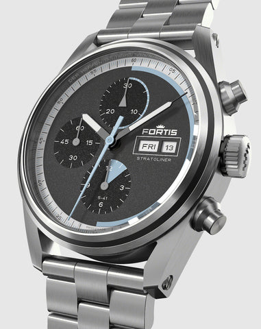 Fortis Stratoliner Cosmic Grey Bracelet Watch