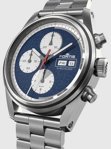 Fortis Stratoliner Blue Japan Bracelet Watch