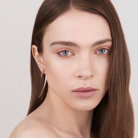 Shaun Leane Hook Single 18ct Rose Gold Plated Sterling Silver Size 2 Earring D