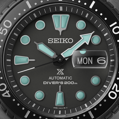 Seiko Prospex Black Series Night Vision Turtle Diver Watch
