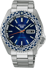 Seiko Watch 5 Sports Petrol Blue Checkered Flag Special Edition