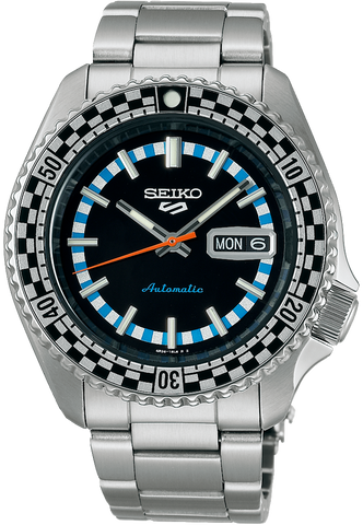 Seiko Watch 5 Sports Black And White Checkered Flag Special Edition SRPK67K1