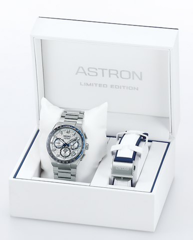 Seiko Astron Watch GPS Solar 5X Dual Time Galactic Blue Limited Edition