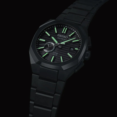 Seiko Astron GPS Solar Jet Black Crystal Box Watch