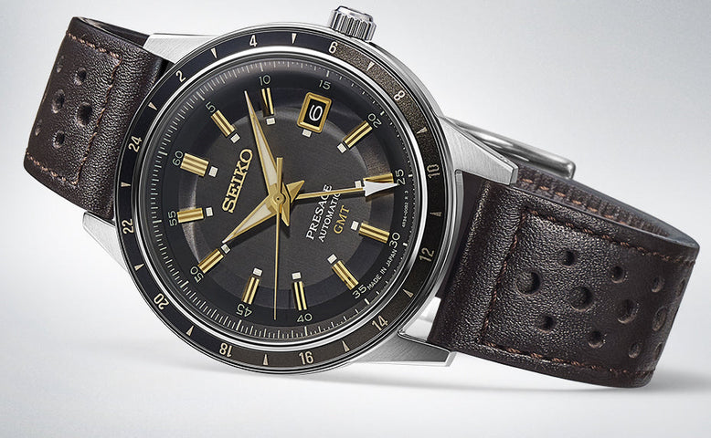 Seiko Presage Style 60s Road Trip GMT Fume Watch