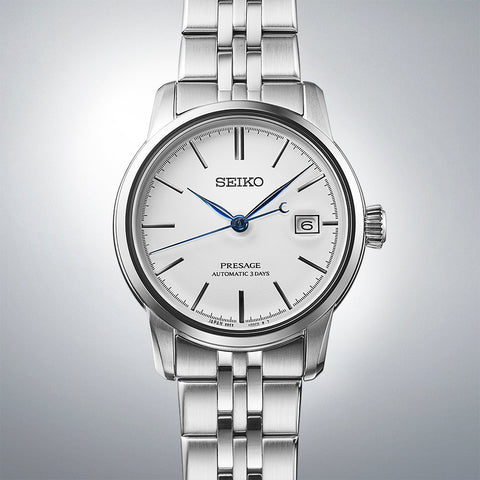 Seiko Presage Pure White Enamel Watch
