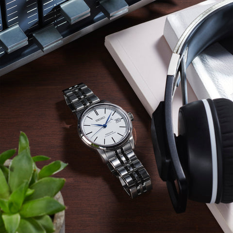 Seiko Presage Pure White Enamel Watch