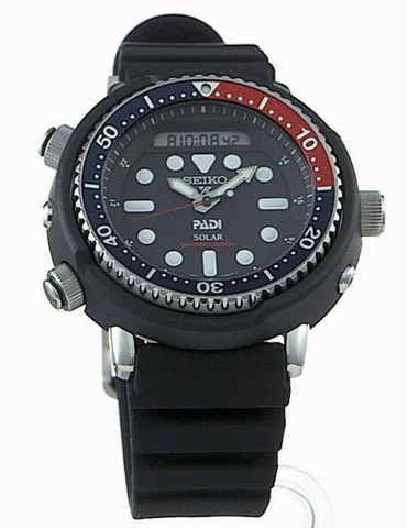 Seiko Prospex Tuna PADI Arnie Divers Solar Hybrid Pepsi Watch