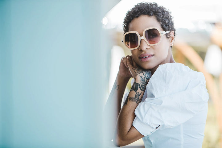 SevenFriday Sunglasses Middle Bridge Nude Size 54-23 ICF1/01.