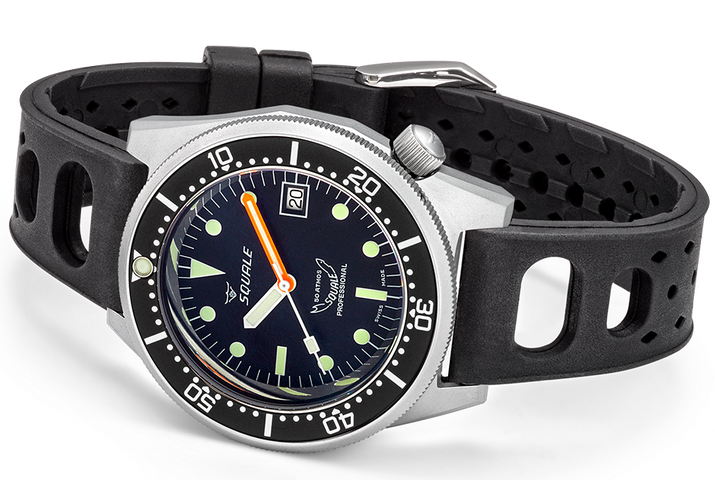 Squale Watch 1521 Black Blasted Rubber