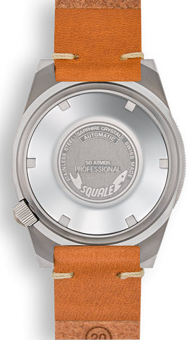 Squale 1521 Black Blasted Leather Watch