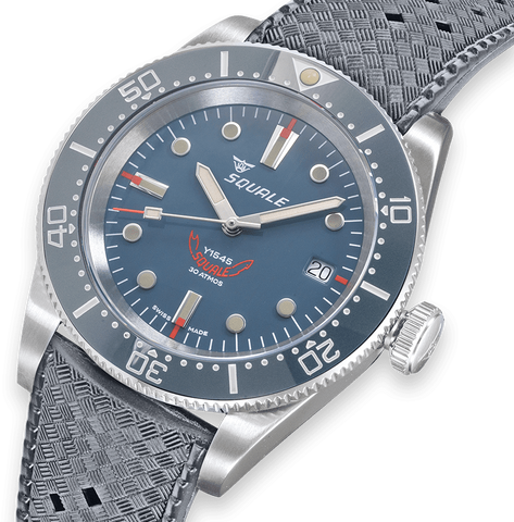 Squale 1545 Grey Rubber Watch