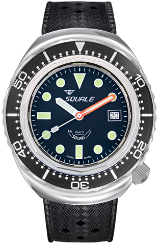 Squale Watch 2002 Black Round Dots 2002.SS.BK.BK.HT