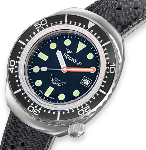 Squale 2002 Black Round Dots Watch