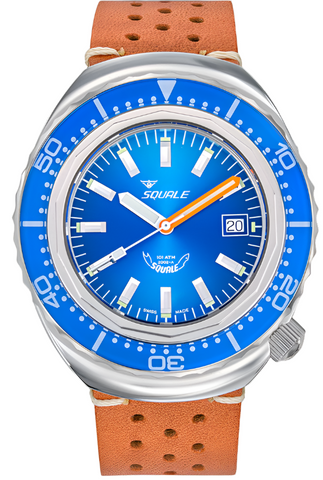 Squale Watch 2002 Blue Leather 2002.SS.BL.BL.PTC