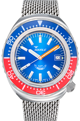 Squale Watch 2002 Blue Red 2002.SS.BLR.BL.ME22