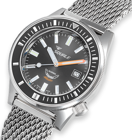 Squale Matic Grey Mesh Watch