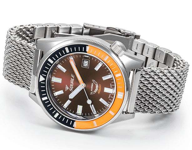 Squale Matic Chocolate Mesh Watch