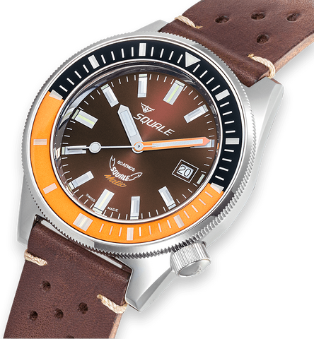 Squale Matic Chocolate Leather Watch