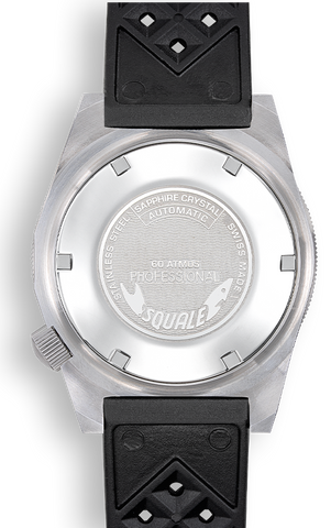 Squale Matic Satin Black Rubber Watch