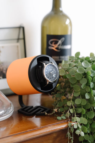 Swiss Capsule Watch Winder Single Orange PC 006