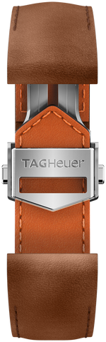 TAG Heuer Strap Connected 42mm Leather Brown Folding Buckle BC6618