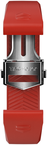TAG Heuer Strap Connected 42mm Rubber Red Folding Buckle BT6271