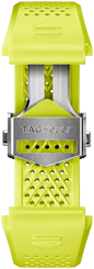TAG Heuer Strap Connected 45mm Rubber Lime Yellow Folding Buckle BT6267
