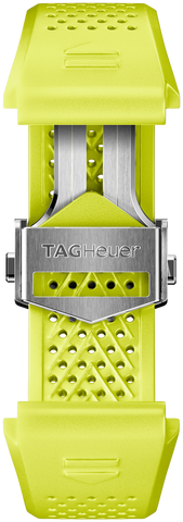 TAG Heuer Strap Connected 45mm Rubber Lime Yellow Folding Buckle BT6267