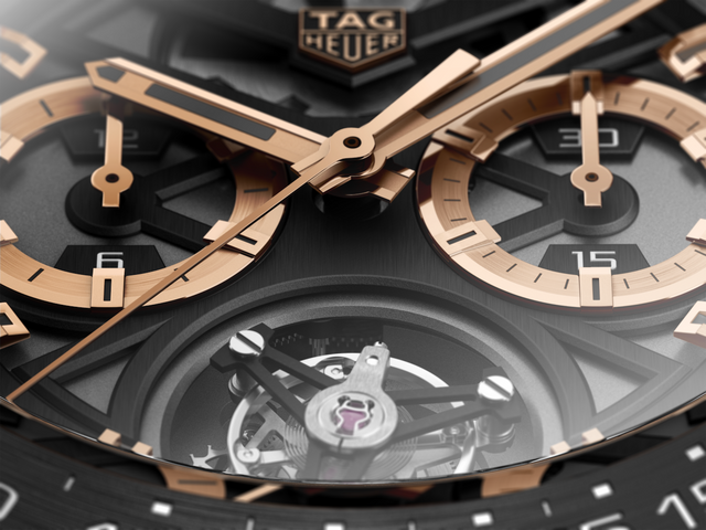 TAG Heuer Watch Carrera Tourbillon Chronograph Rose Gold