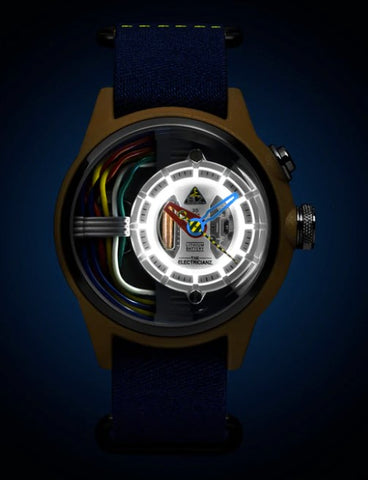 Electricianz Nylon Cable Z 42mm White Rubber Watch D