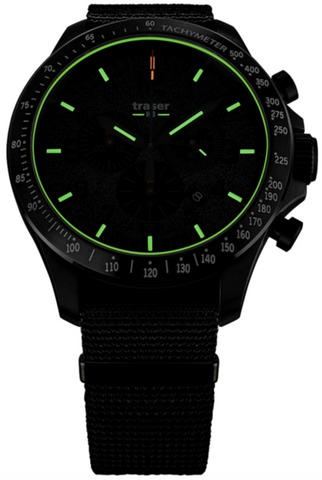 Traser H3 P67 Officer Pro Chrono Black Nato Watch