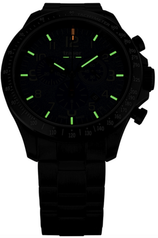 Traser H3 P67 Officer Pro Chrono Black PVD Bracelet Watch