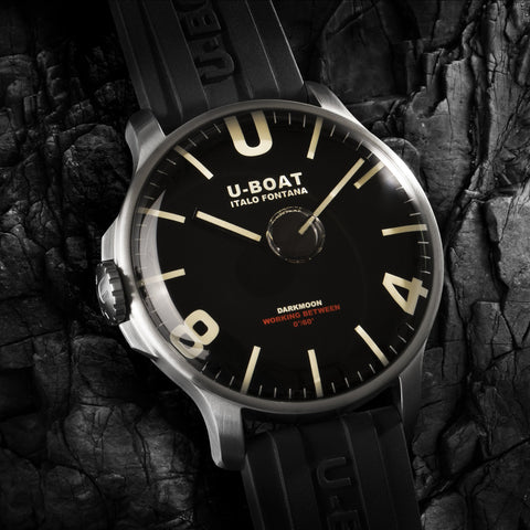 U-Boat Darkmoon 44 Black SS Watch