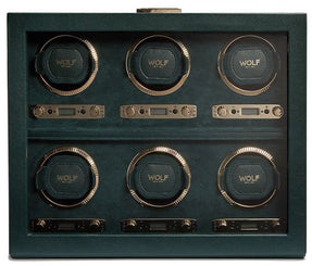 WOLF Watch Winder British Racing Green 6 Piece 792441