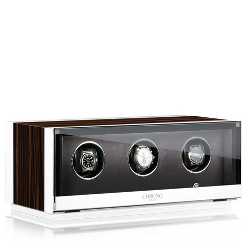 Chronovision Watch Winder Ambiance III Ebony Silk White Silk