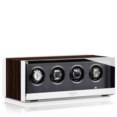 Chronovision Watch Winder Ambiance IV Ebony Silk White Silk