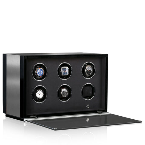Chronovision Watch Winder Ambiance VI Alu Black Silk