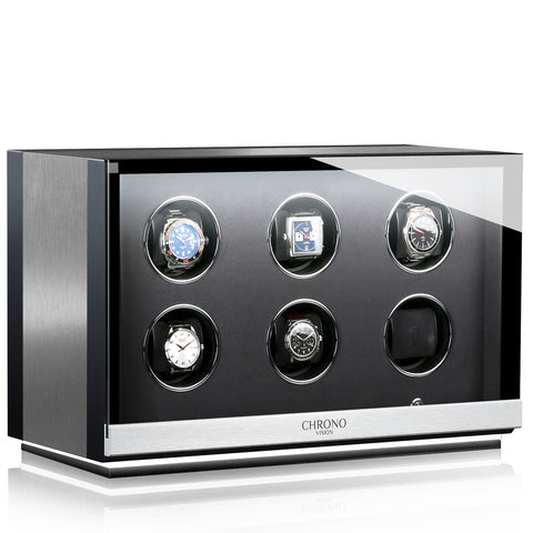 Chronovision Watch Winder Ambiance VI Alu Black Silk